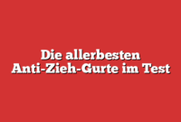 Die allerbesten Anti-Zieh-Gurte im Test